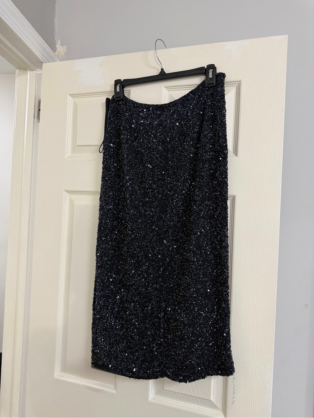 Sequin Pencil Skirt - Midnight Blue